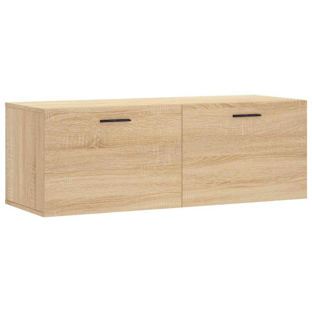vægskab 100x36,5x35 cm konstrueret træ sonoma-eg