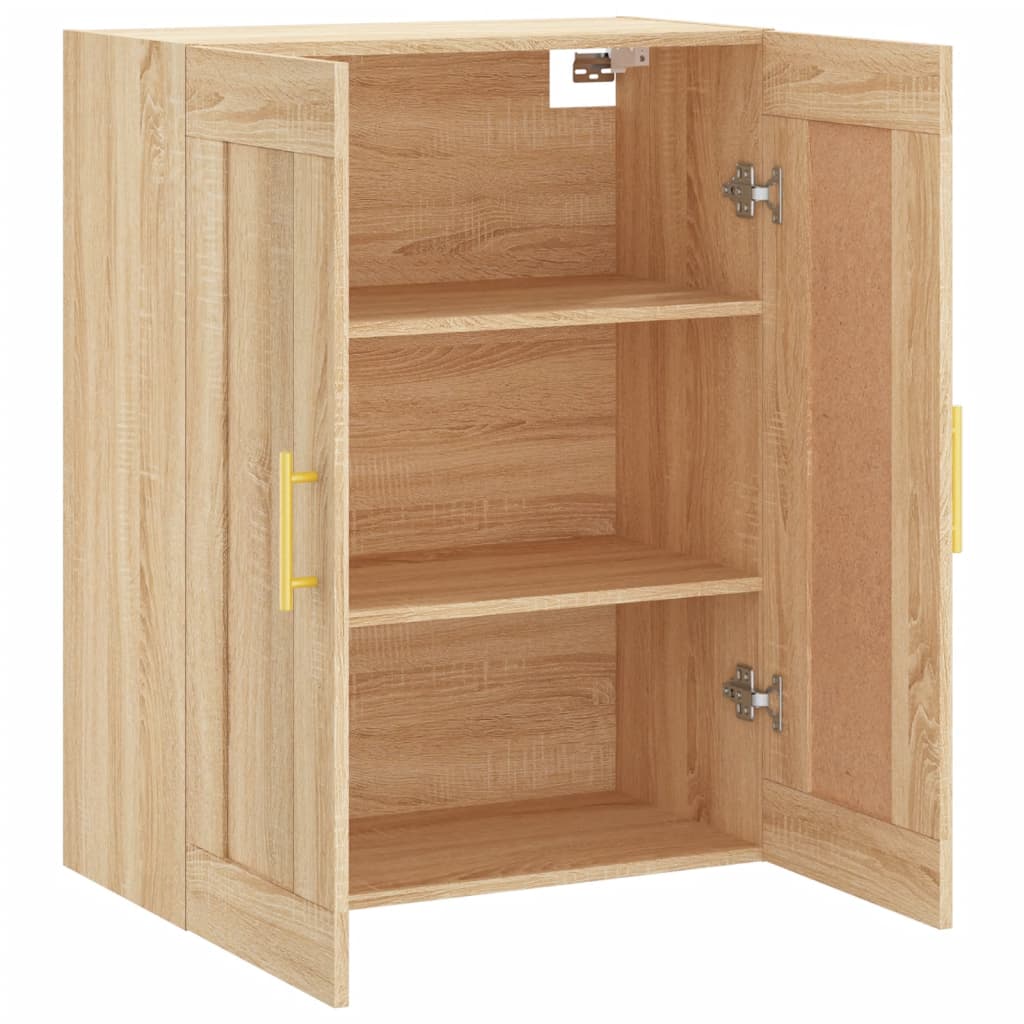 vægskab 69,5x34x90 cm konstrueret træ sonoma-eg