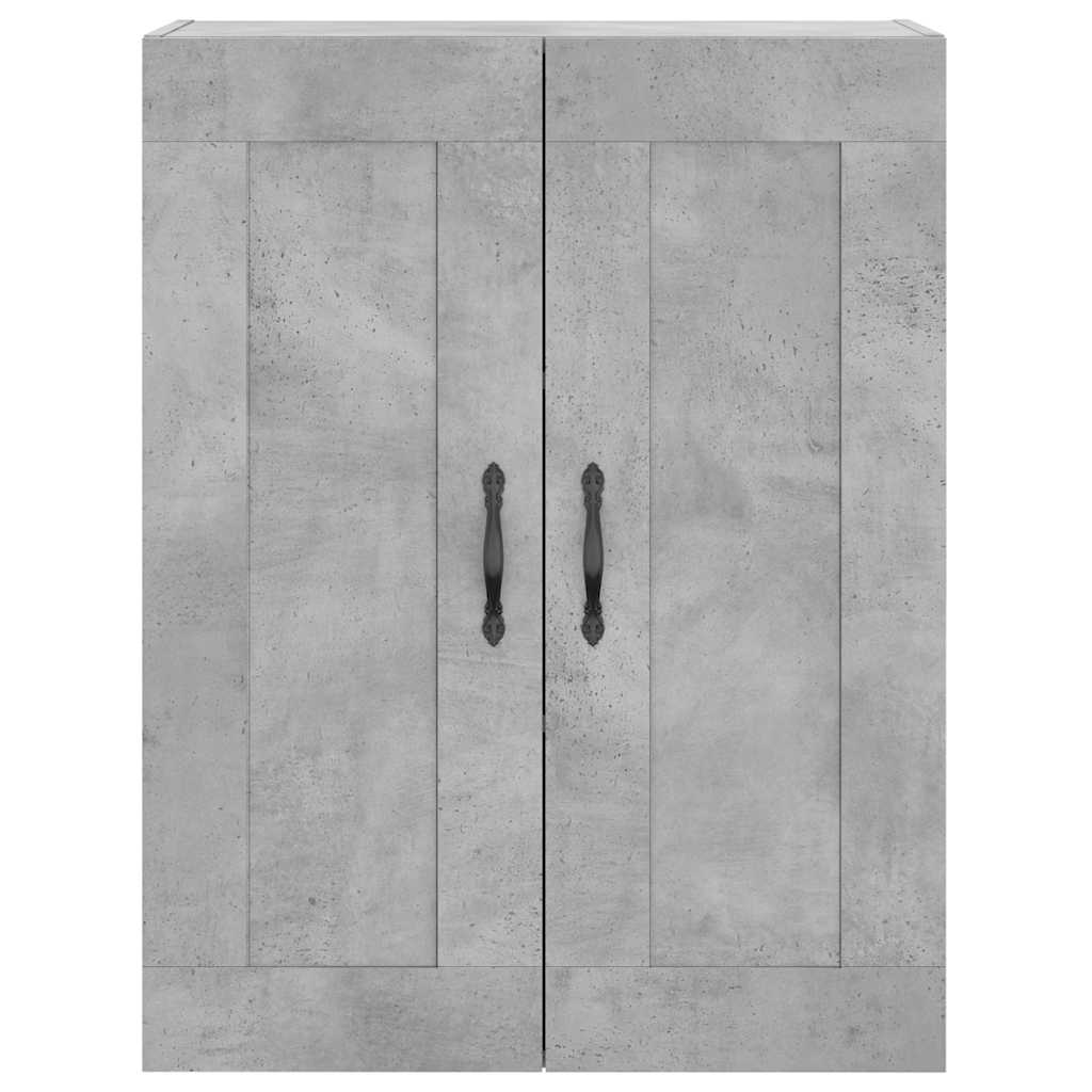 vægskab 69,5x34x90 cm konstrueret træ betongrå