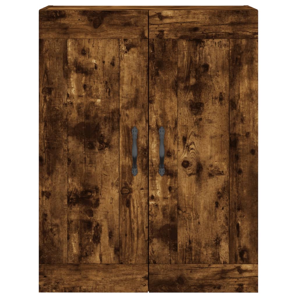 vægskab 69,5x34x90 cm konstrueret træ røget sonoma-eg
