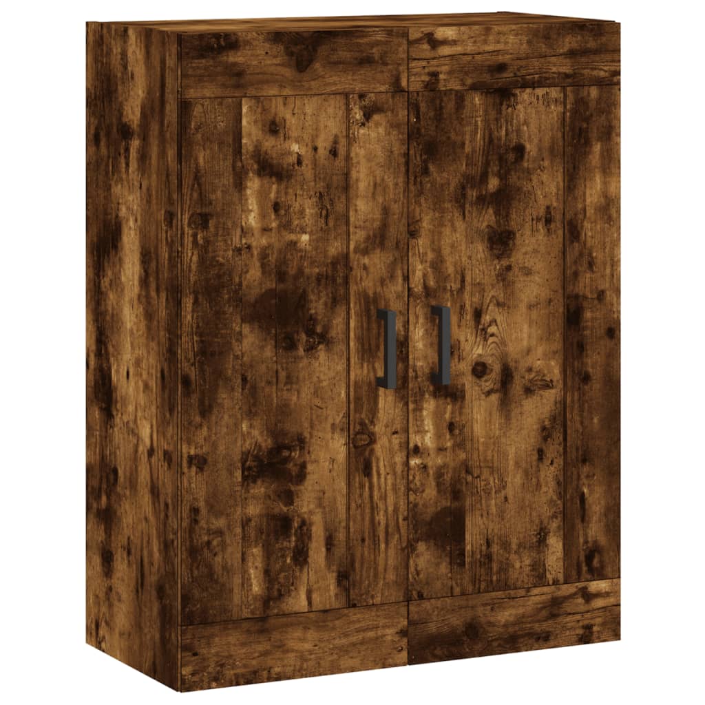 vægskab 69,5x34x90 cm konstrueret træ røget sonoma-eg
