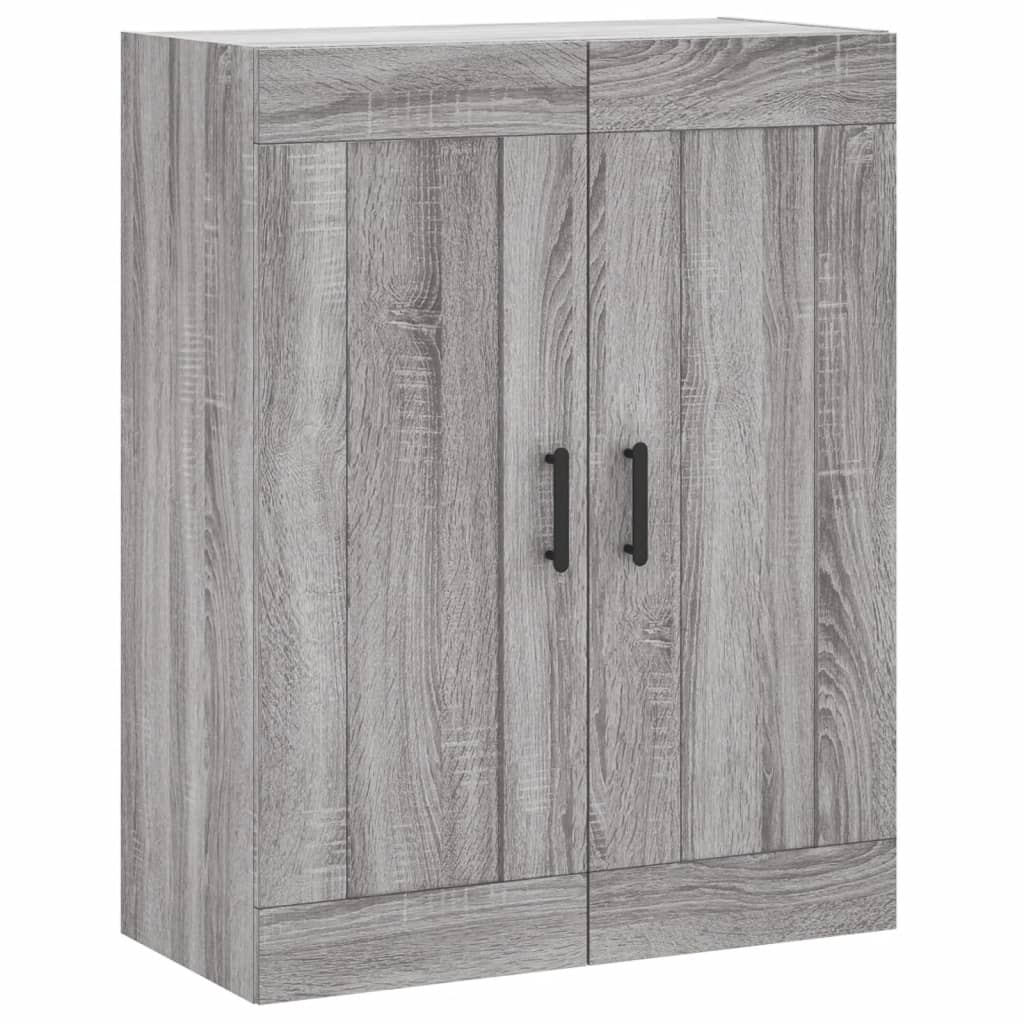 vægskab 69,5x34x90 cm konstrueret træ grå sonoma-eg