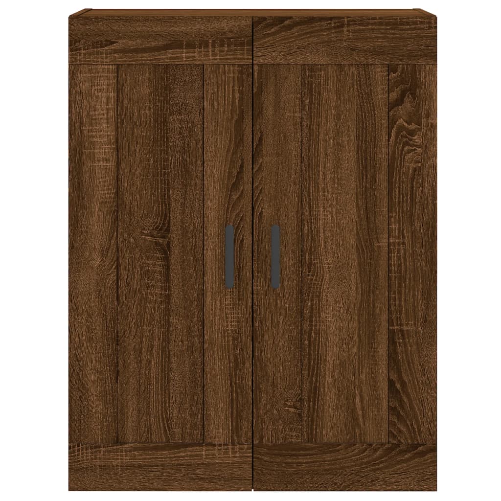 vægskab 69,5x34x90 cm konstrueret træ brun egetræsfarve
