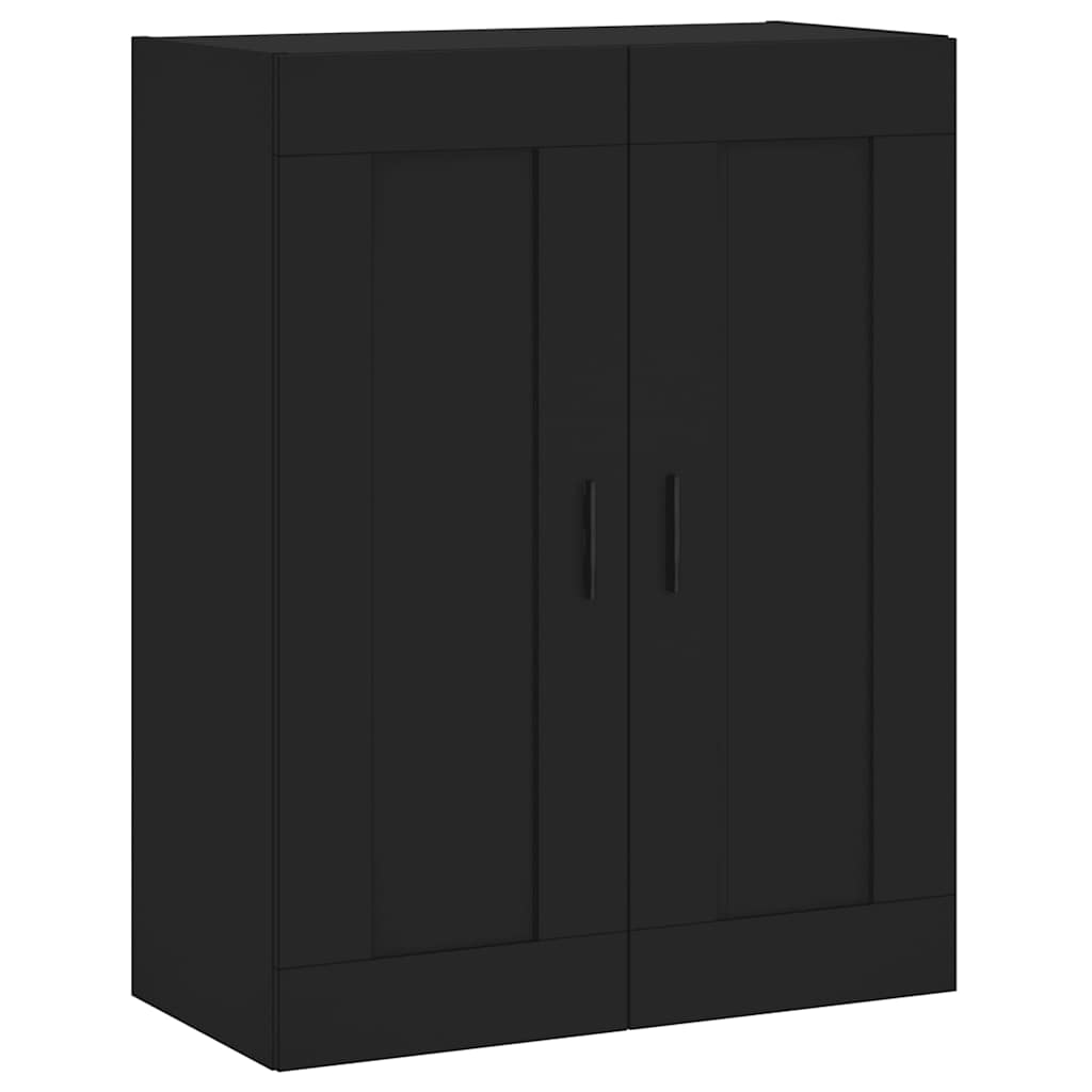 vægskab 69,5x34x90 cm konstrueret træ sort