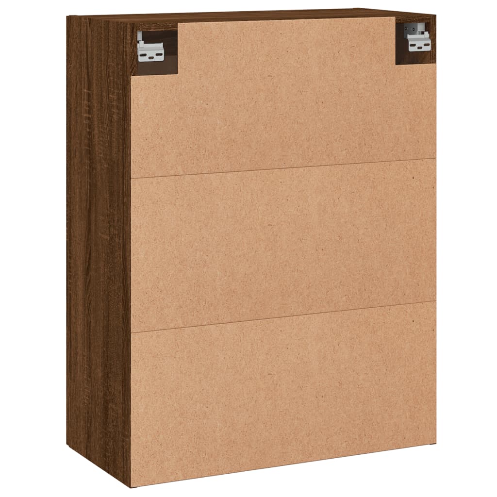vægskab 69,5x34x90 cm konstrueret træ brun egetræsfarve