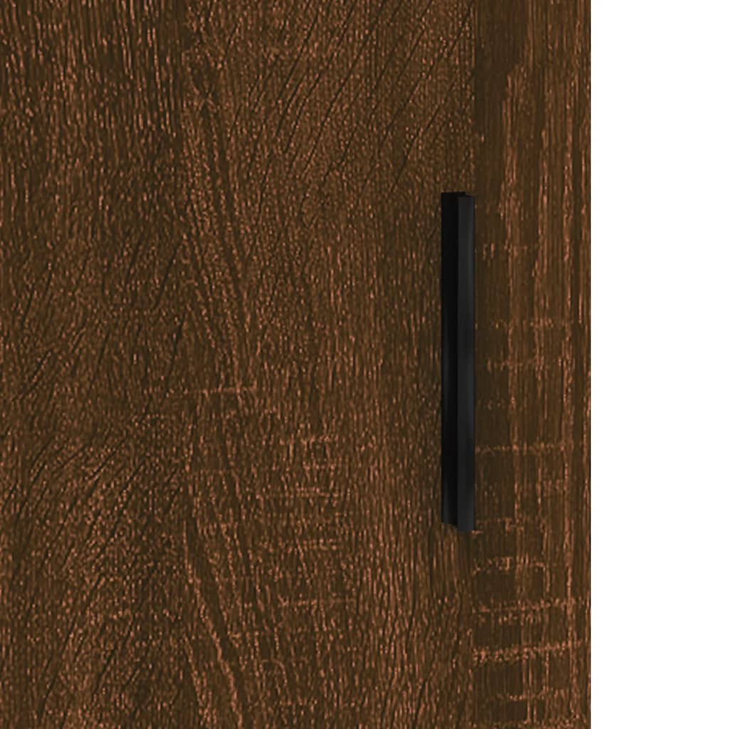 vægskab 69,5x34x90 cm konstrueret træ brun egetræsfarve