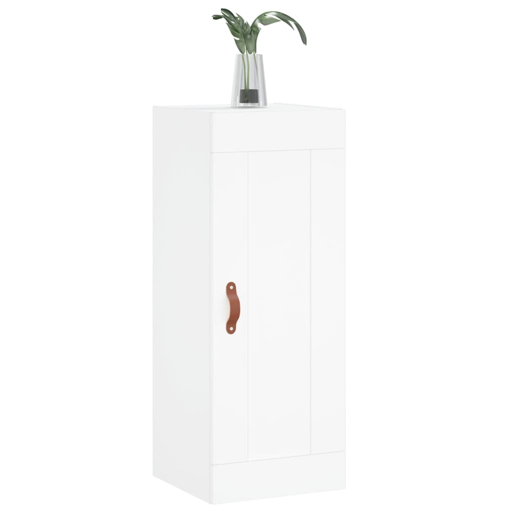 vægskab 34,5x34x90 cm konstrueret træ hvid
