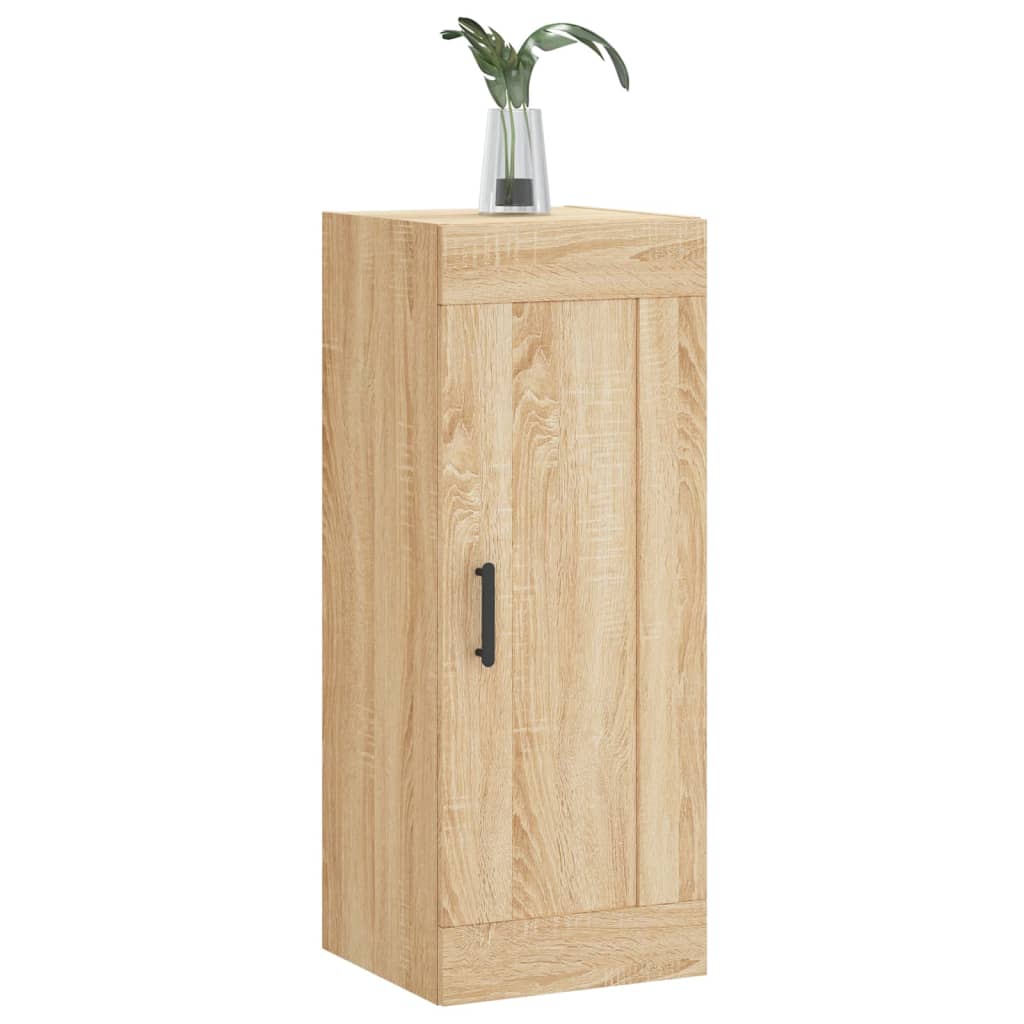 vægskab 34,5x34x90 cm konstrueret træ sonoma-eg