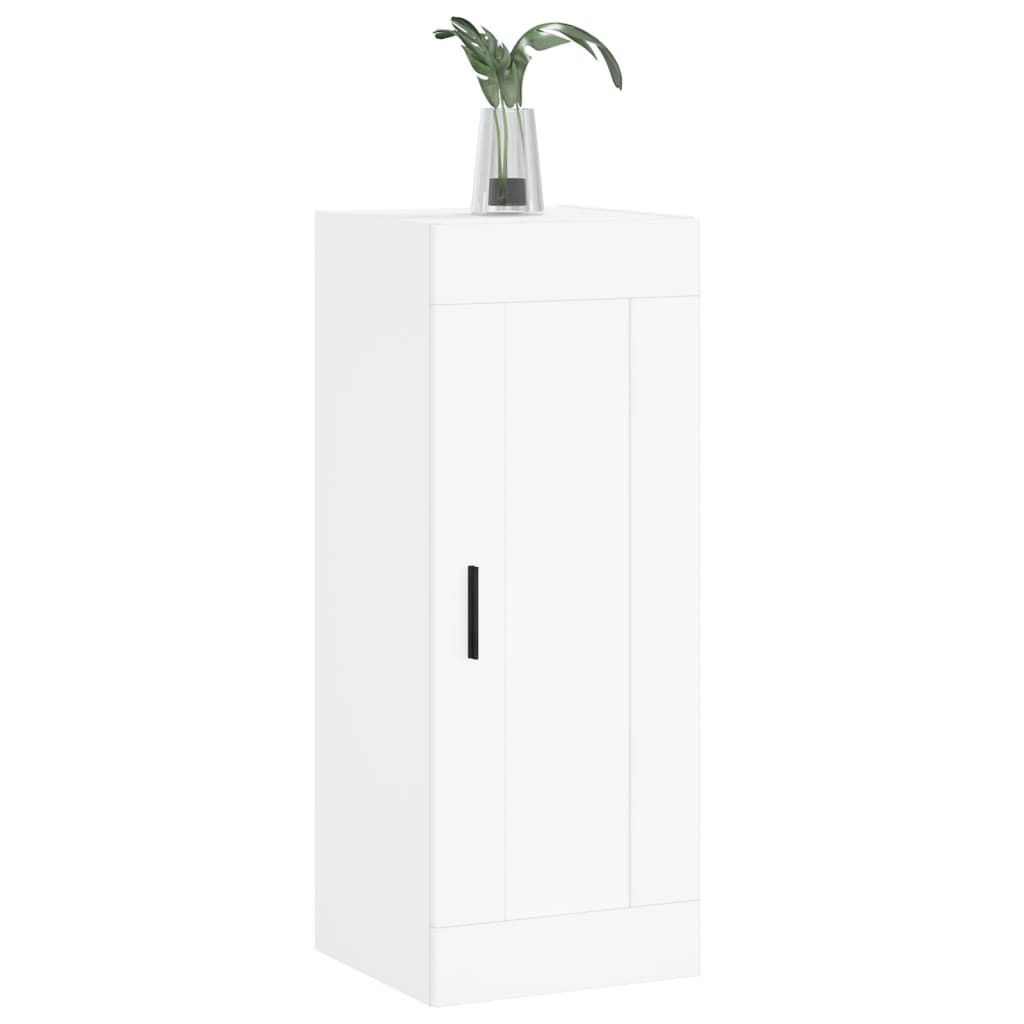 vægskab 34,5x34x90 cm konstrueret træ hvid