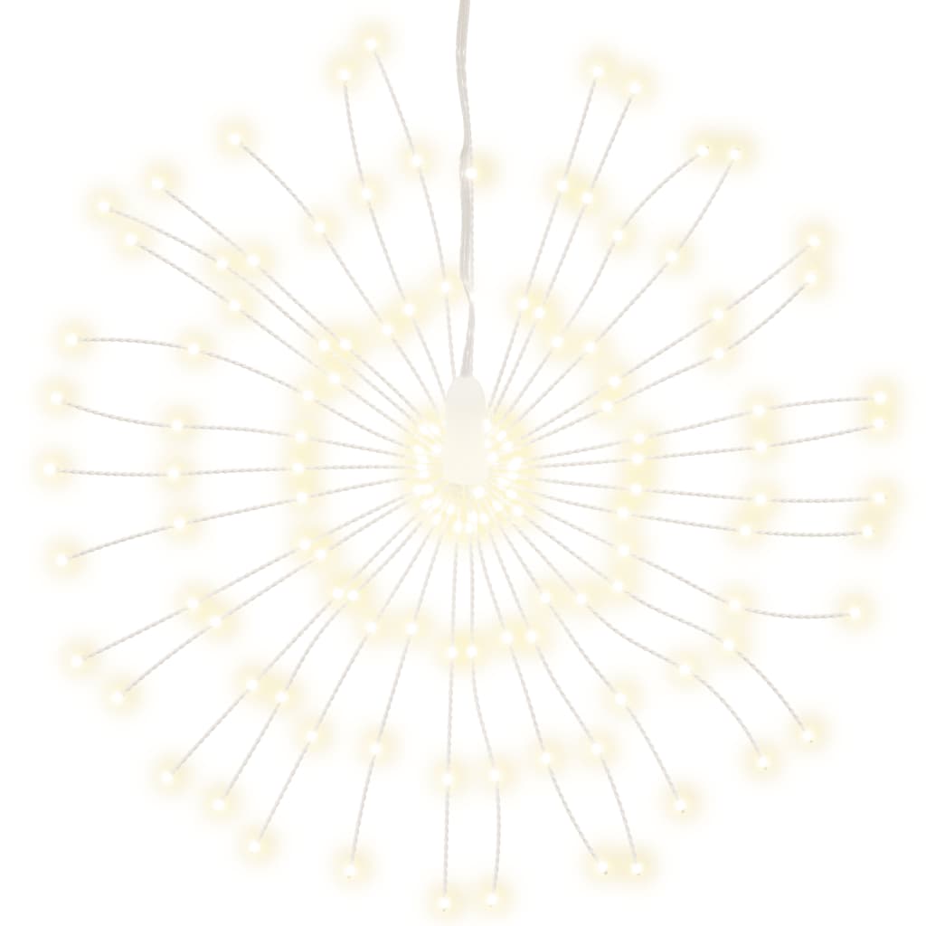 lysende starburst-dekoration 2 stk. 140 LED'er 17 cm varm hvid
