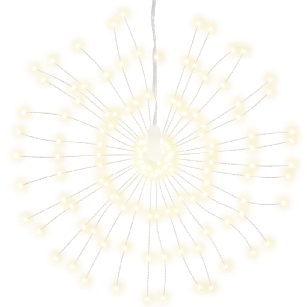 lysende starburst-dekoration 8 stk. 140 LED'er 17 cm varm hvid