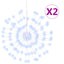 lysende starburst-dekoration 2 stk. 140 LED'er 17 cm kold hvid