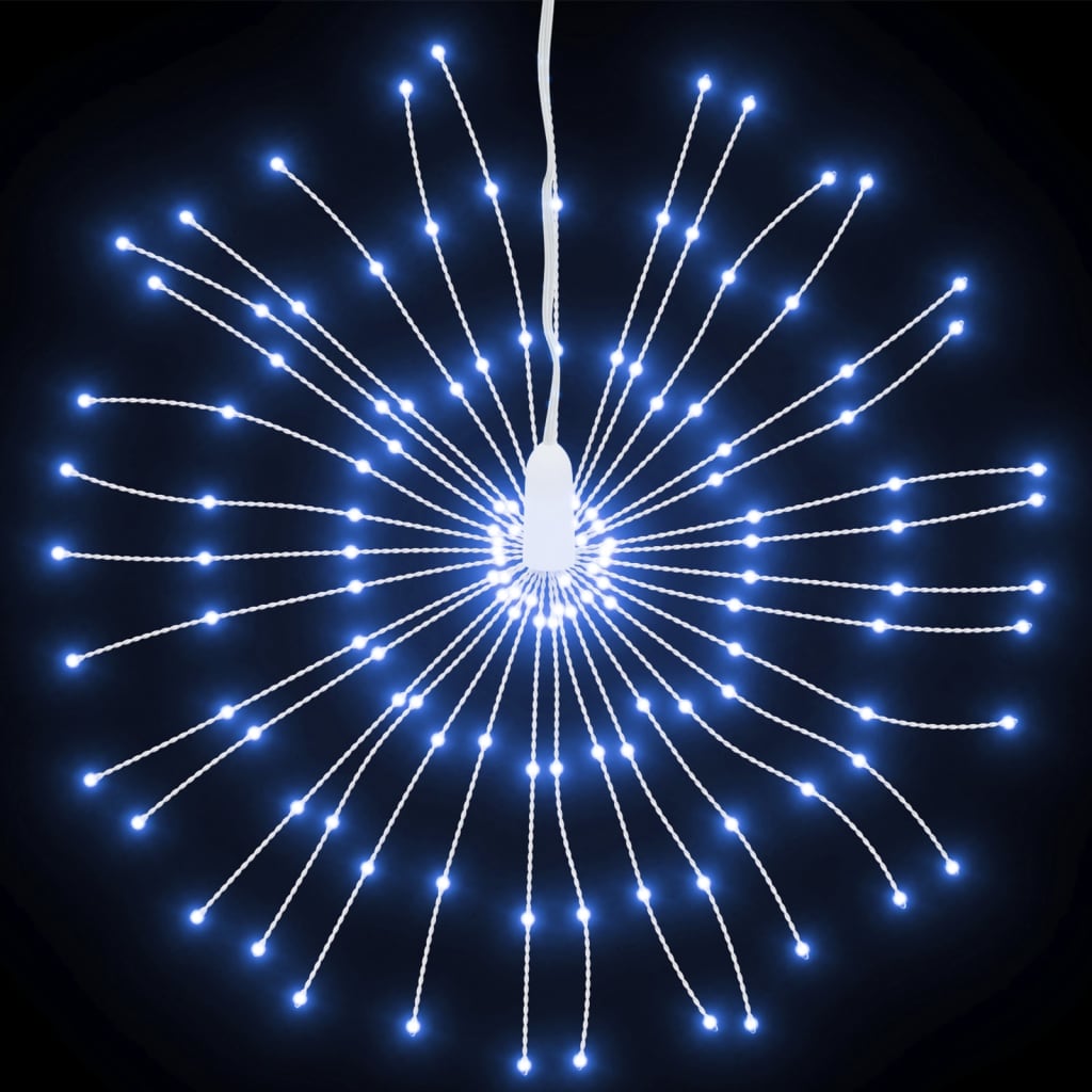 lysende starburst-dekoration 2 stk. 140 LED'er 17 cm kold hvid