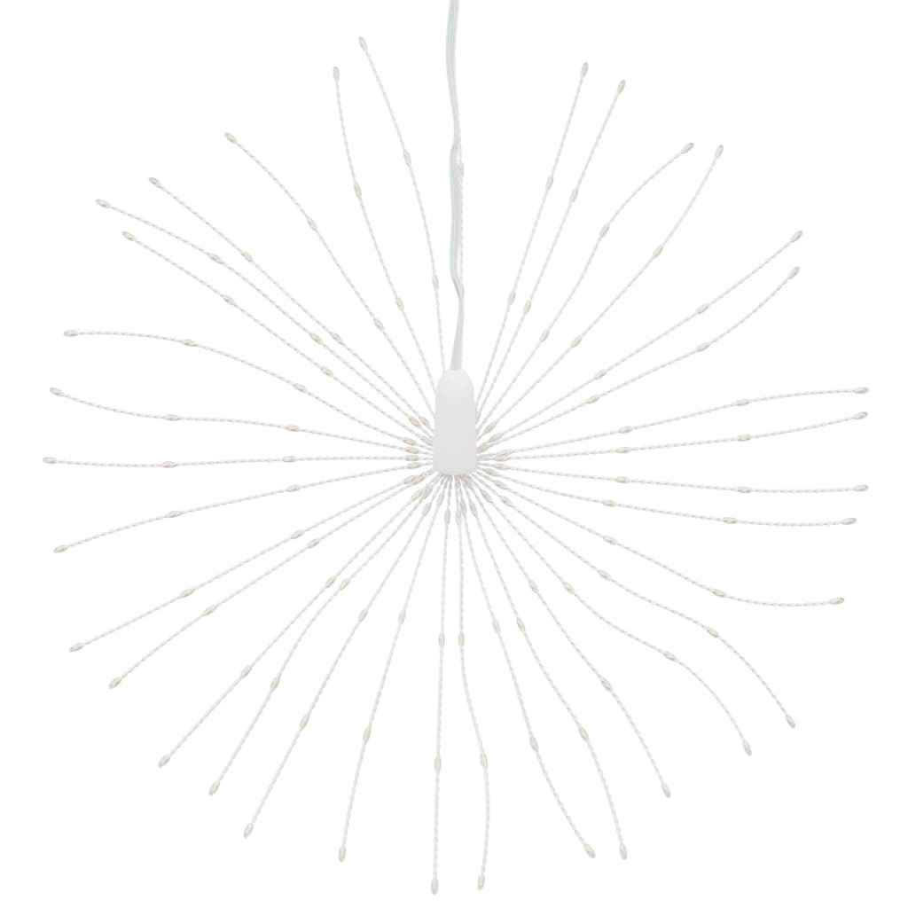 lysende starburst-dekoration 2 stk. 140 LED'er 17 cm kold hvid