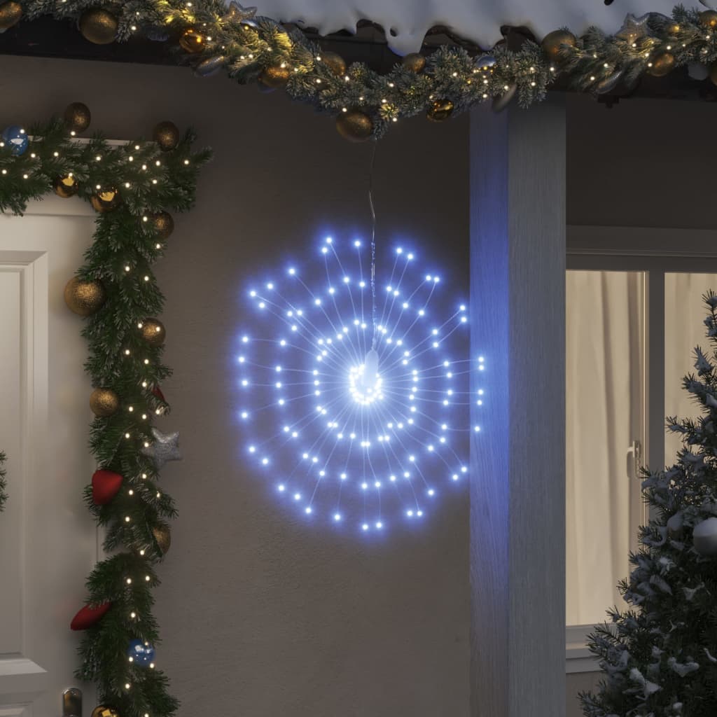 lysende starburst-dekoration 2 stk. 140 LED'er 17 cm kold hvid