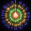 lysende starburst-dekoration 2 stk. 140 LED'er 17 cm flerfarvet