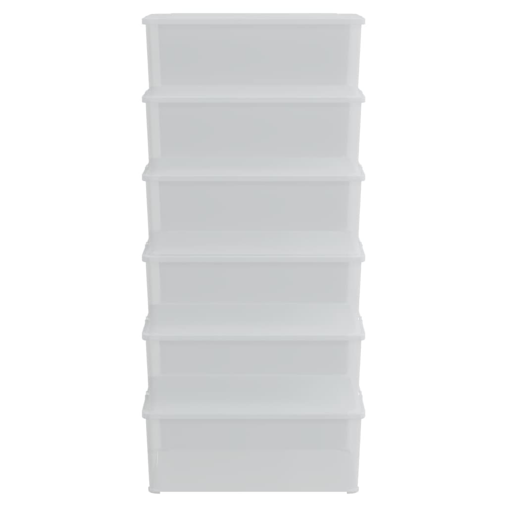 opbevaringsbokse 6 stk. 10 l stabelbare plast