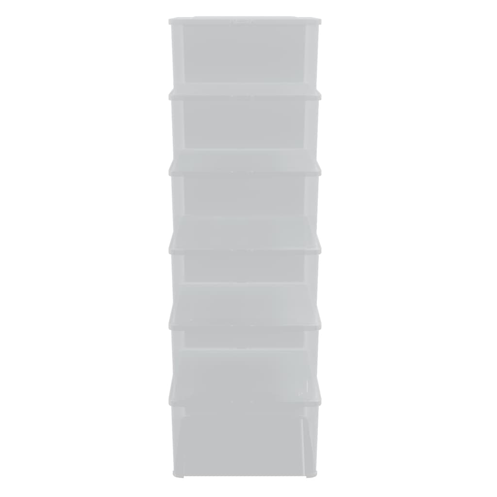 opbevaringsbokse 6 stk. 10 l stabelbare plast