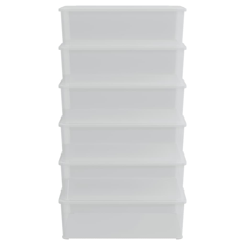 opbevaringsbokse 6 stk. 25 l stabelbare plast