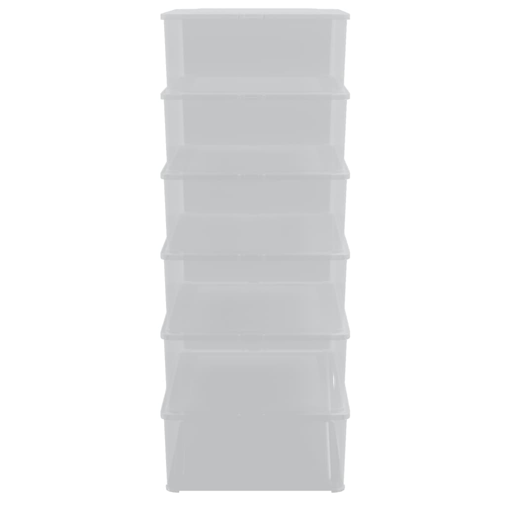 opbevaringsbokse 6 stk. 25 l stabelbare plast