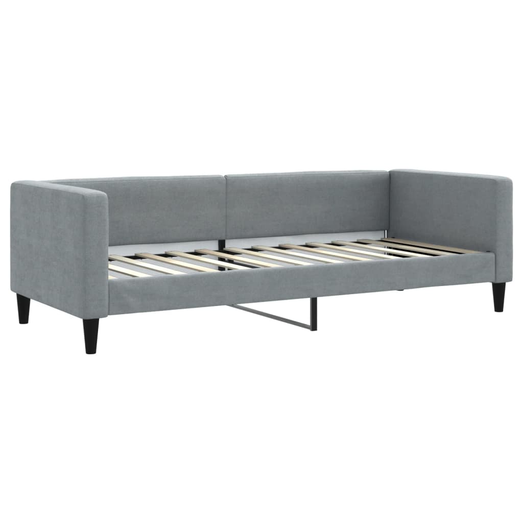 daybed 80x200 cm stof lysegrå
