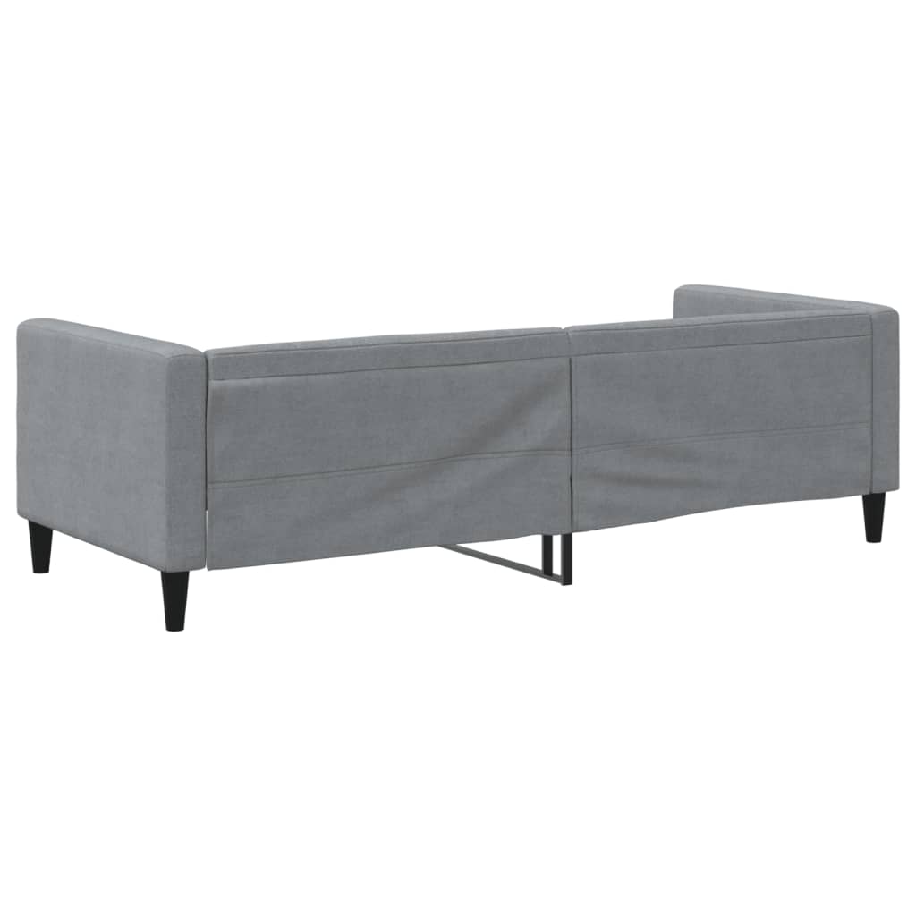 daybed 80x200 cm stof lysegrå