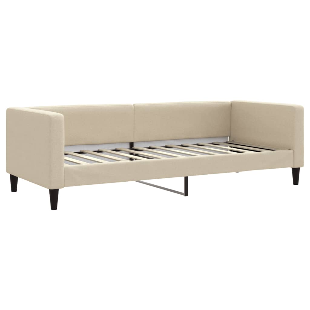 daybed 80x200 cm stof cremefarvet