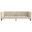 daybed 80x200 cm stof cremefarvet