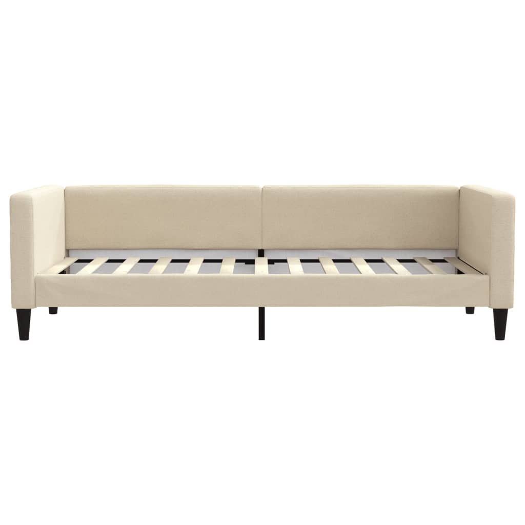 daybed 80x200 cm stof cremefarvet