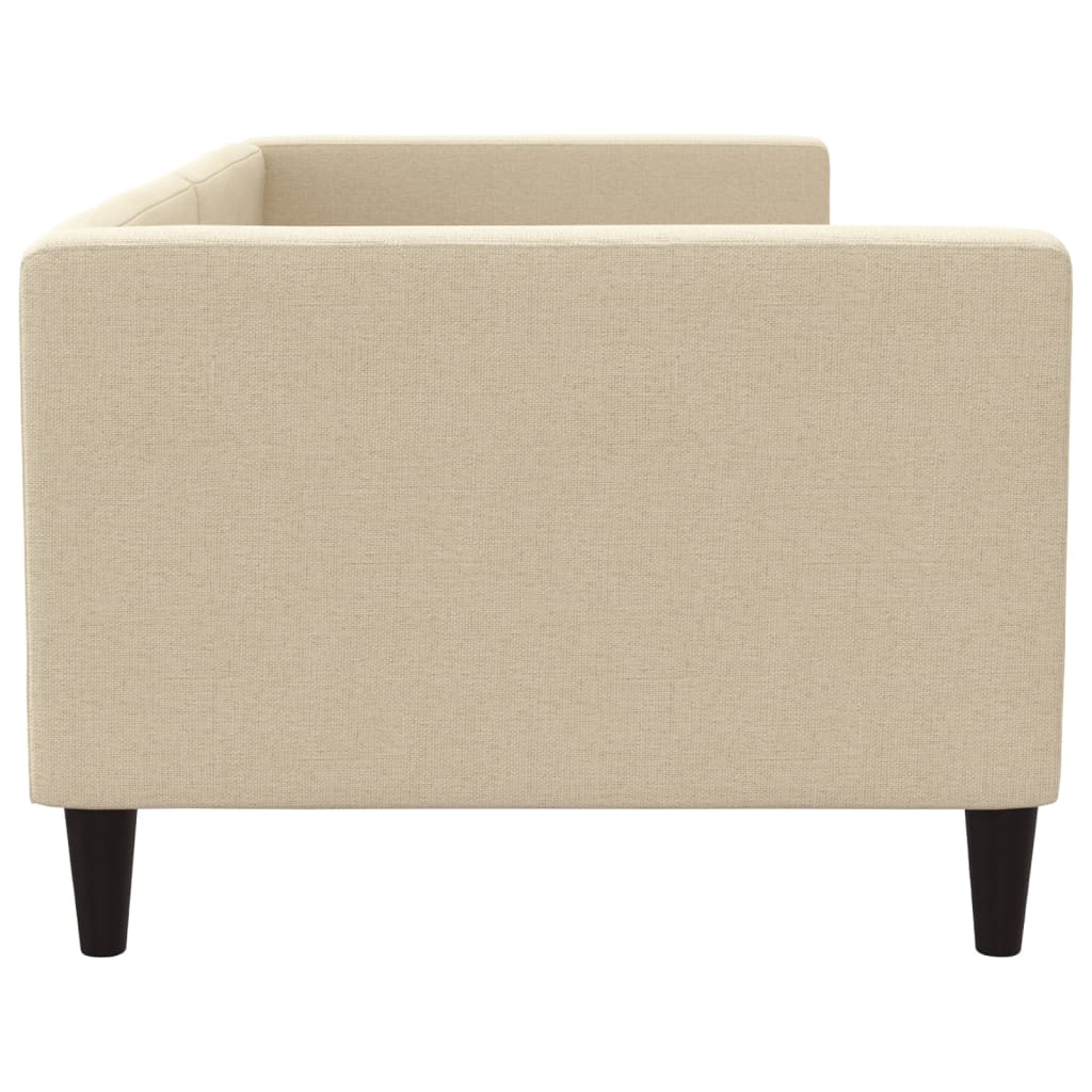 daybed 80x200 cm stof cremefarvet