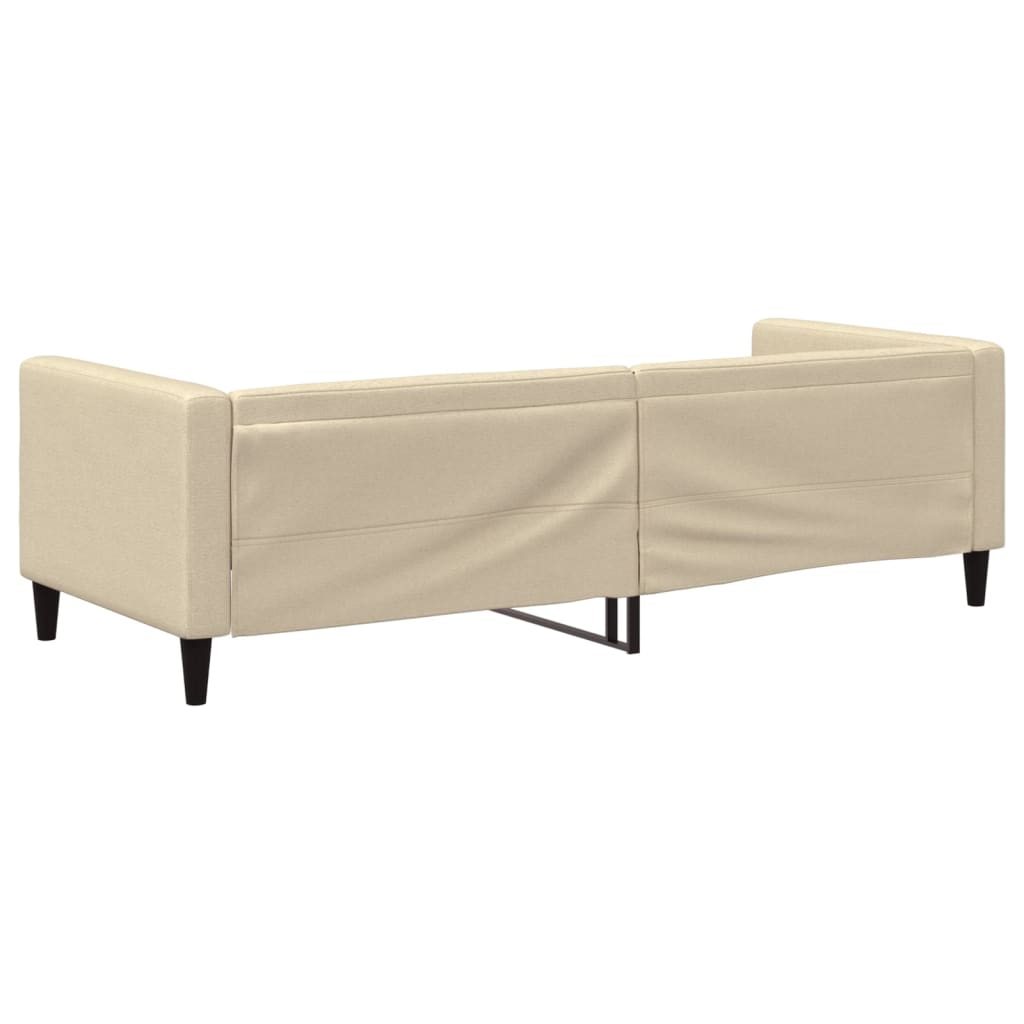 daybed 80x200 cm stof cremefarvet