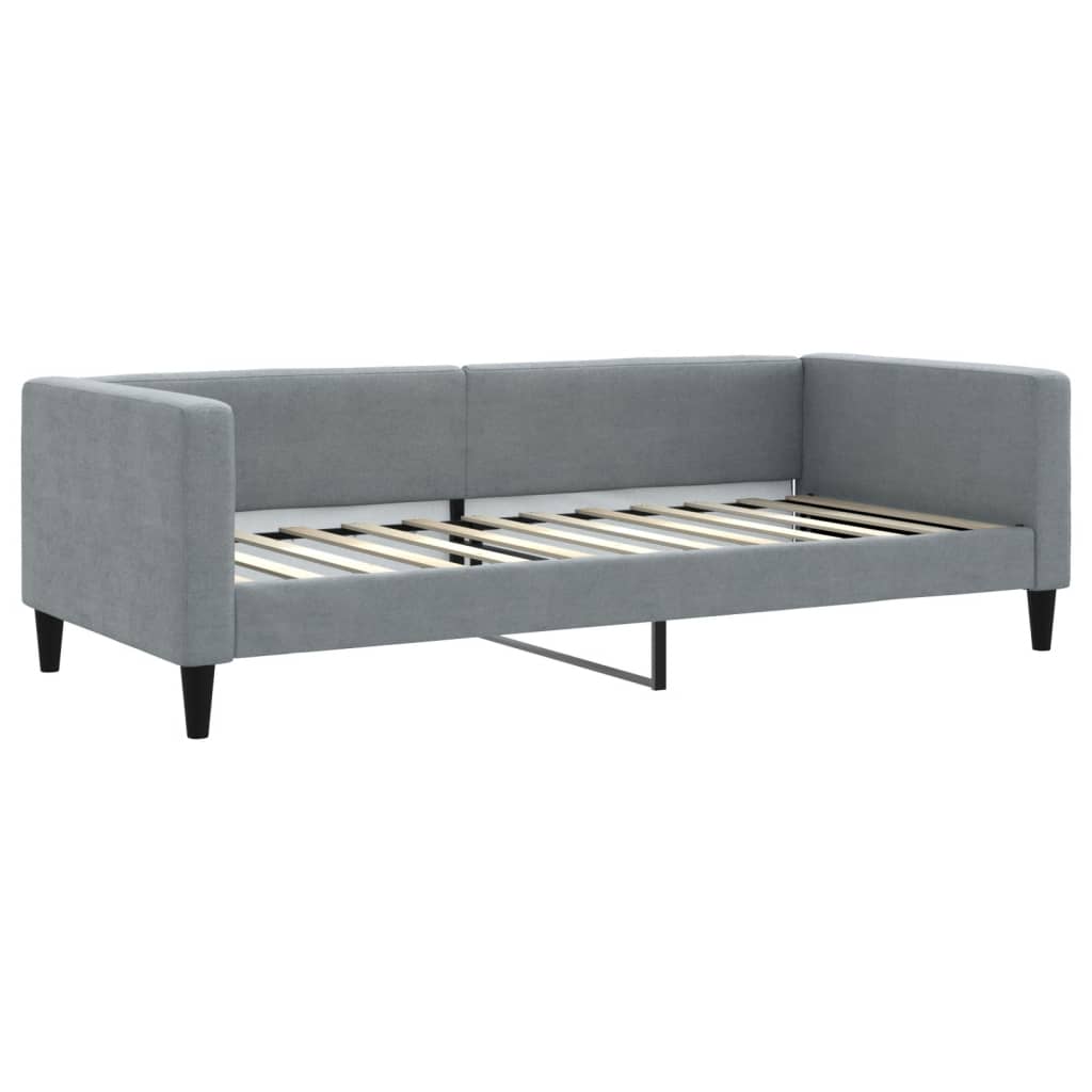 daybed 90x200 cm stof lysegrå