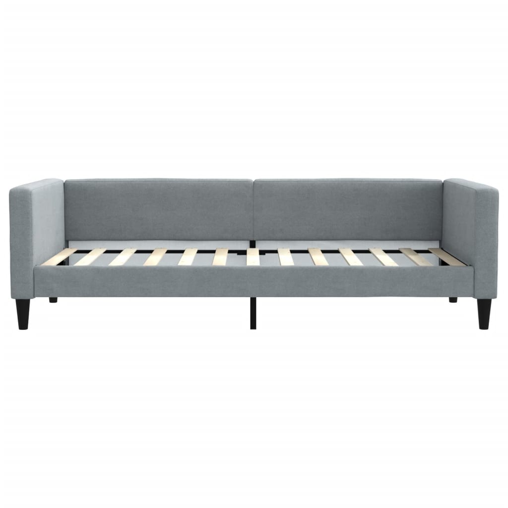 daybed 90x200 cm stof lysegrå