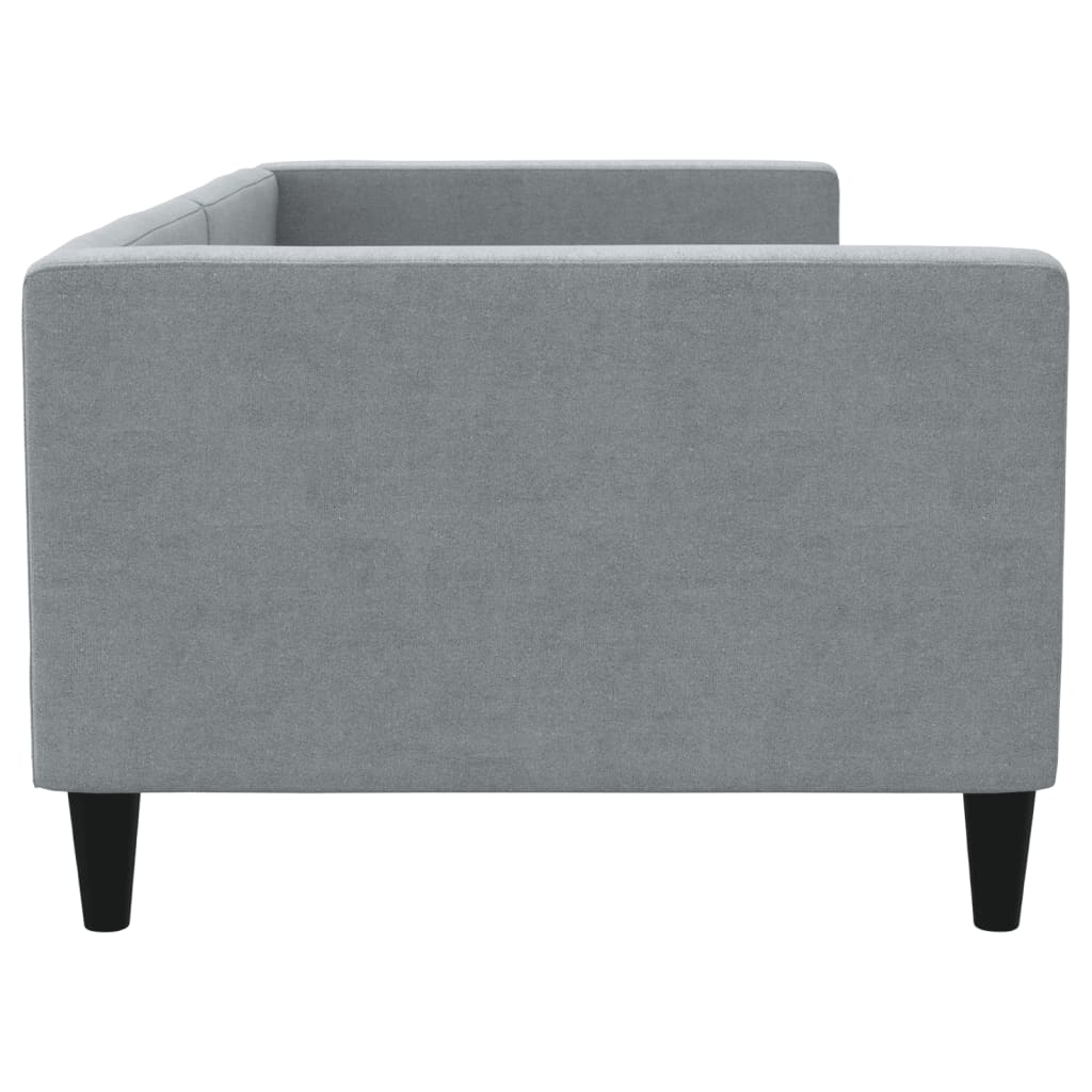 daybed 90x200 cm stof lysegrå