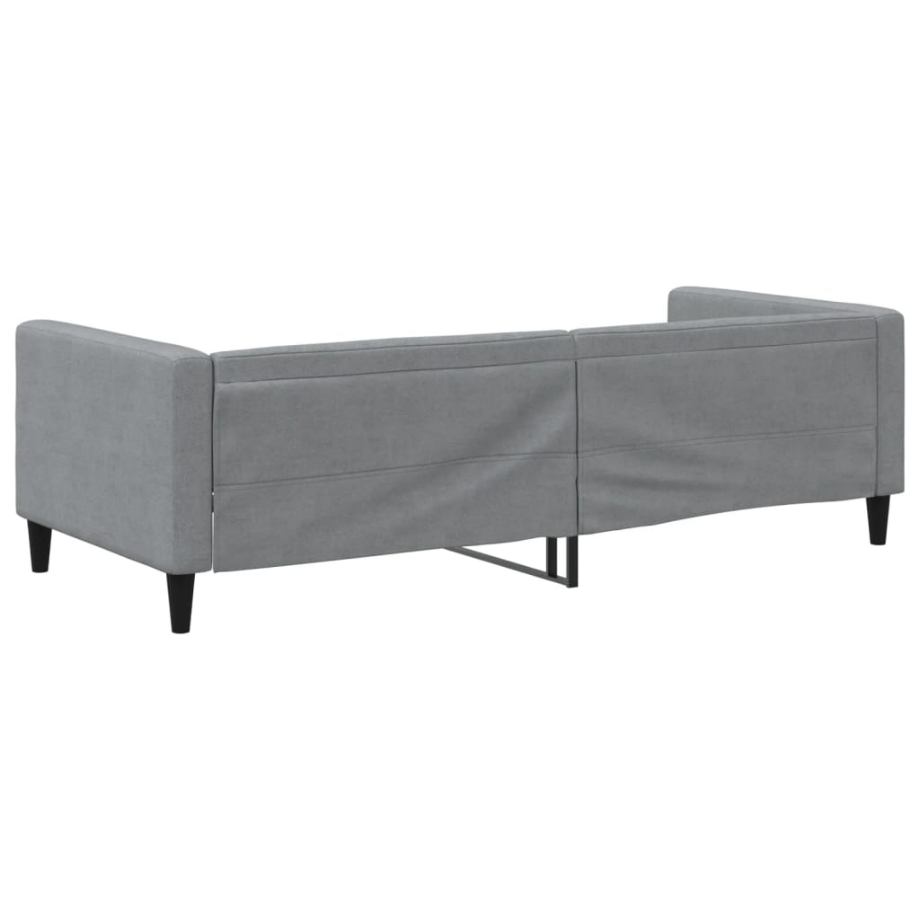 daybed 90x200 cm stof lysegrå