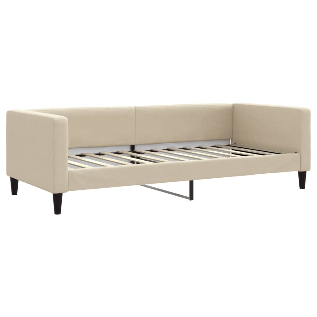 daybed 90x200 cm stof cremefarvet