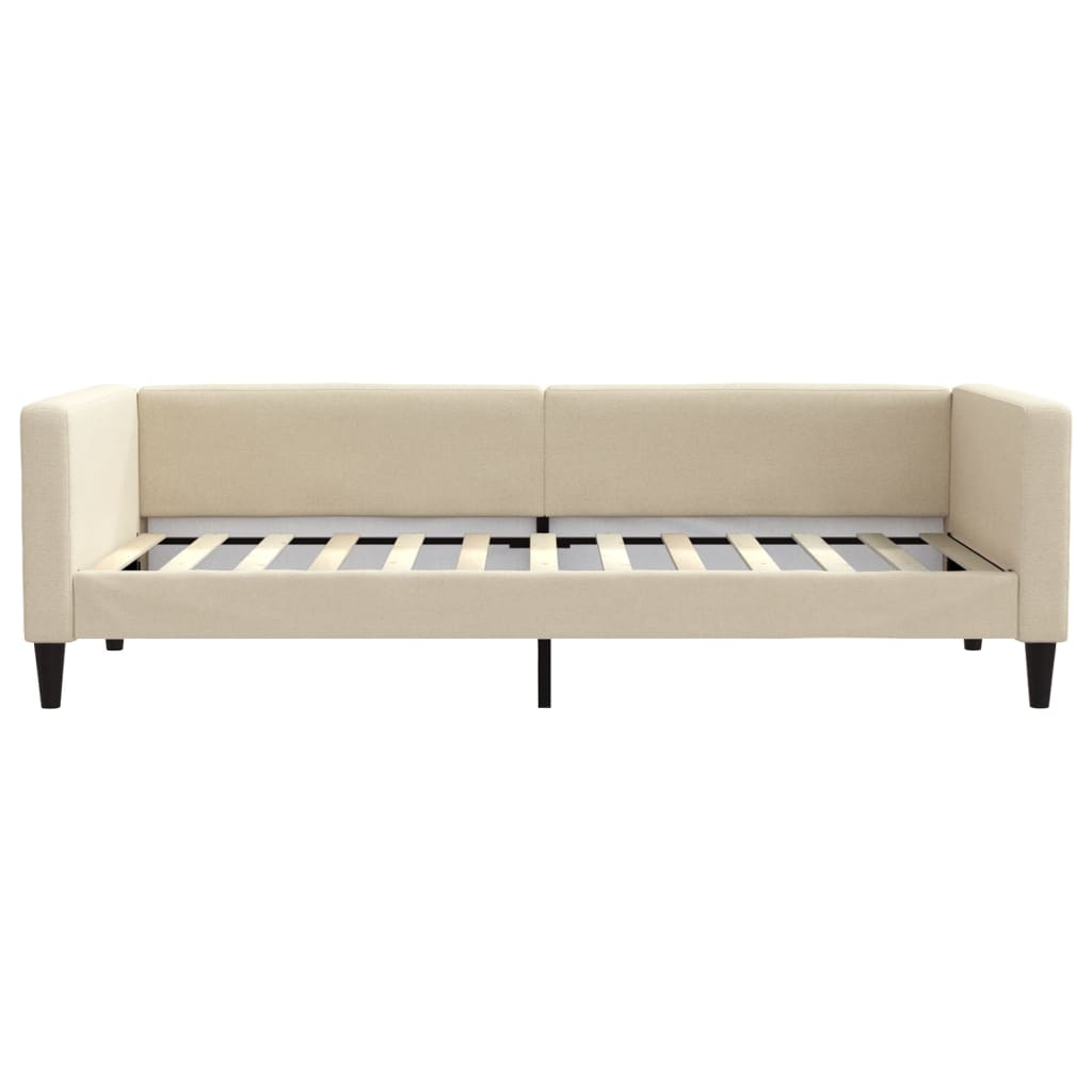 daybed 90x200 cm stof cremefarvet