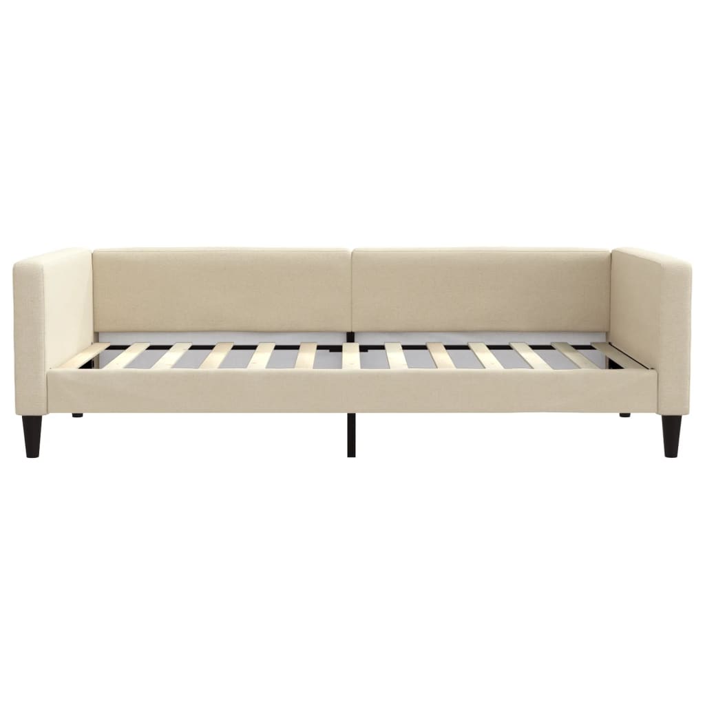 daybed 100x200 cm stof cremefarvet