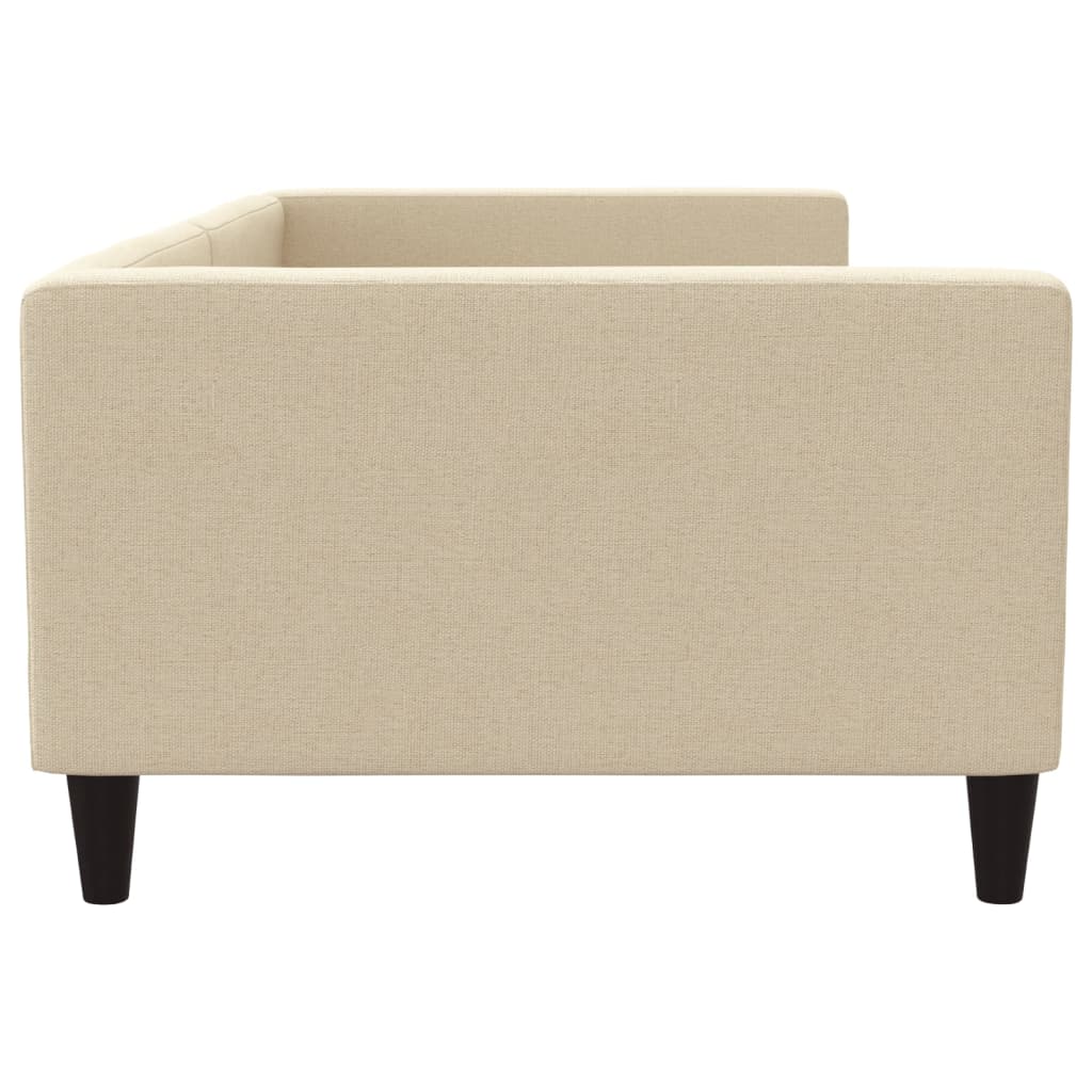 daybed 100x200 cm stof cremefarvet