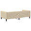 daybed 100x200 cm stof cremefarvet