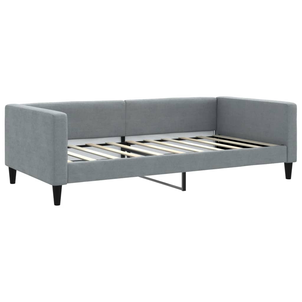 daybed 100x190 cm stof lysegrå