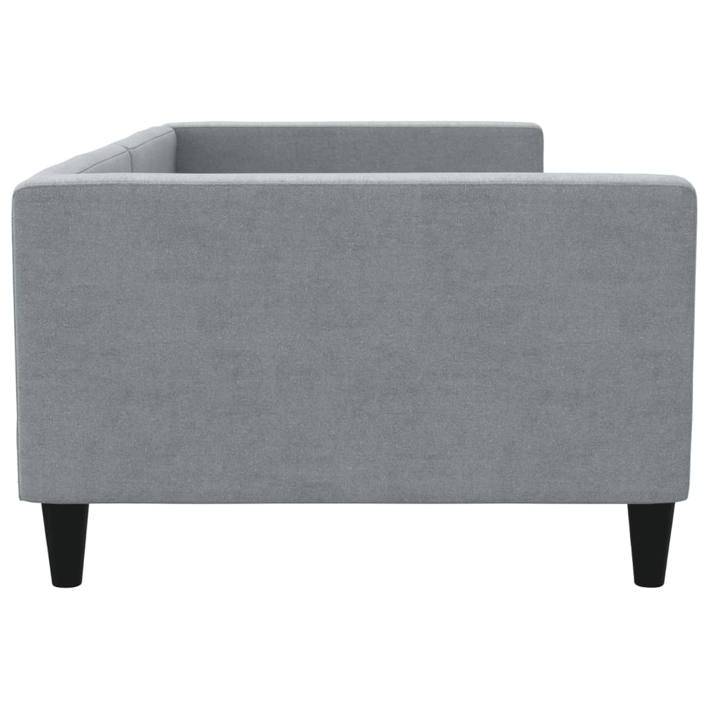 daybed 100x190 cm stof lysegrå