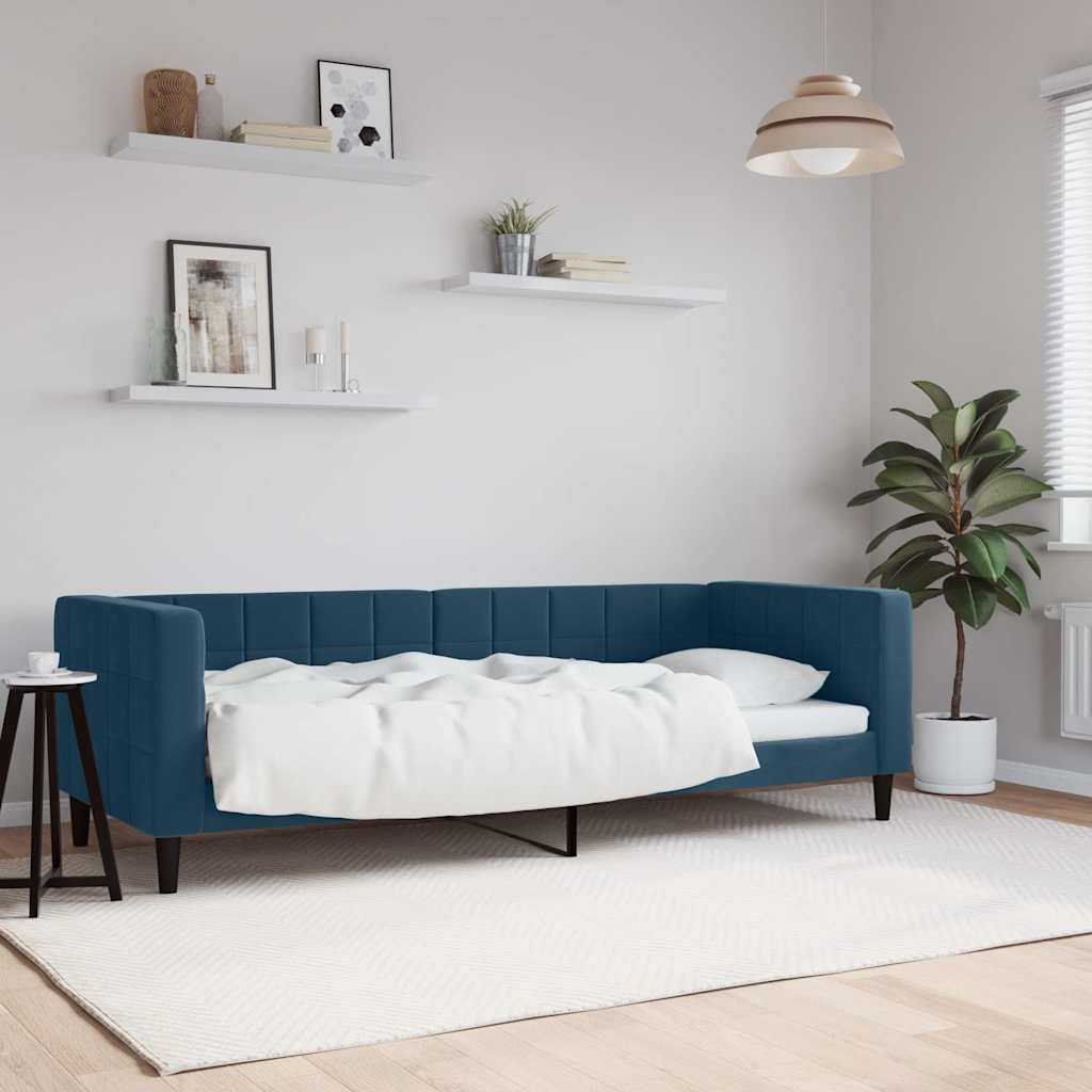 daybed 80x200 cm velour blå