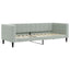 daybed 80x200 cm velour lysegrå