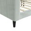 daybed 80x200 cm velour lysegrå