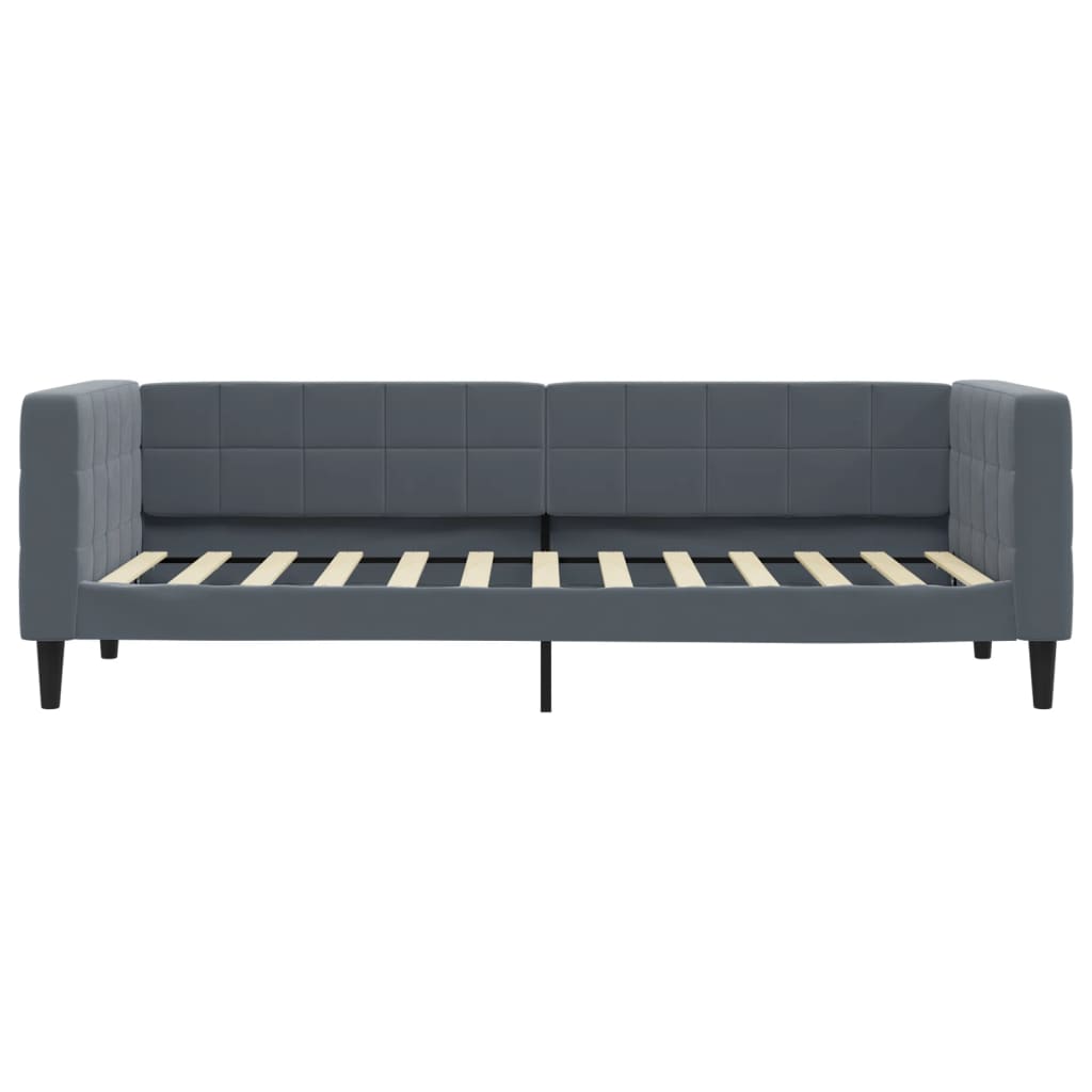daybed 80x200 cm velour mørkegrå