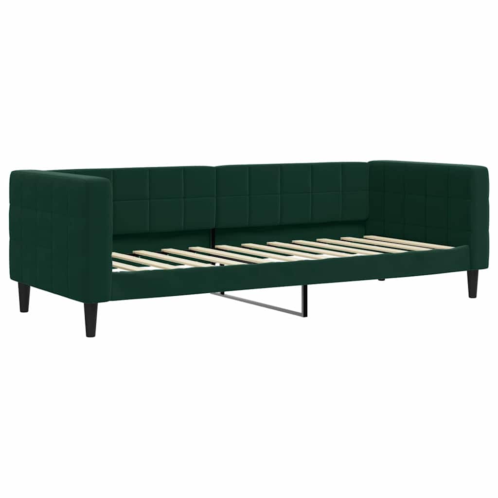 daybed 80x200 cm velour mørkegrøn