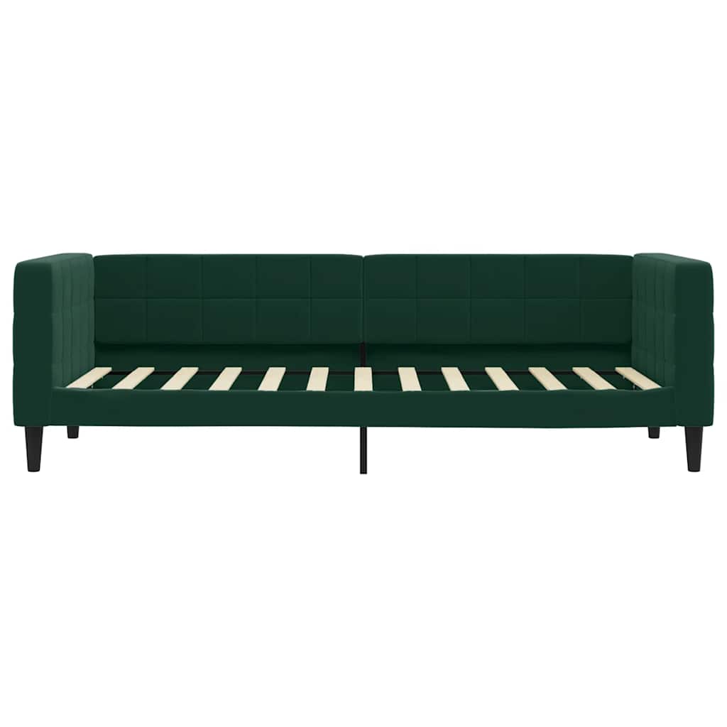 daybed 80x200 cm velour mørkegrøn
