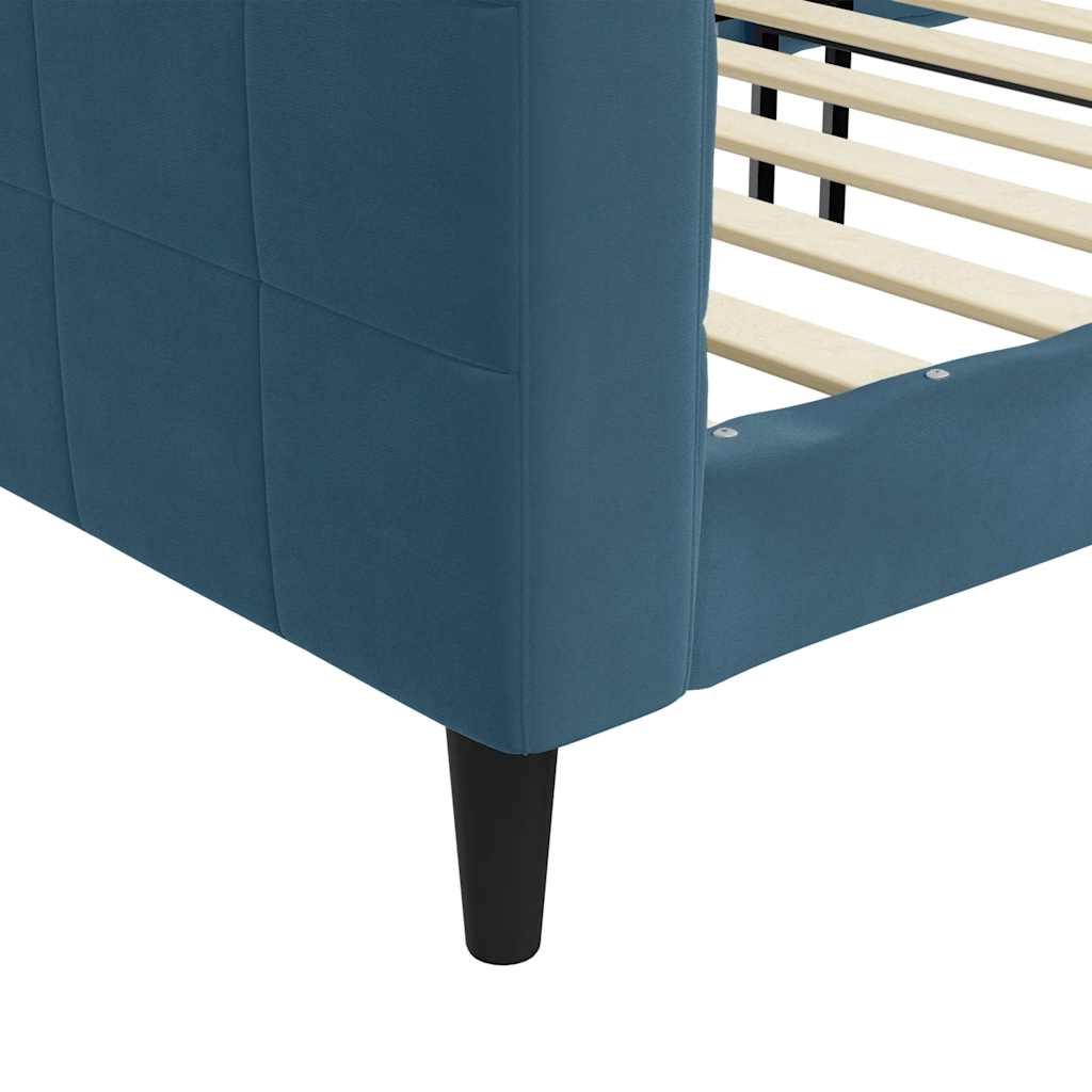 daybed 90x200 cm velour blå