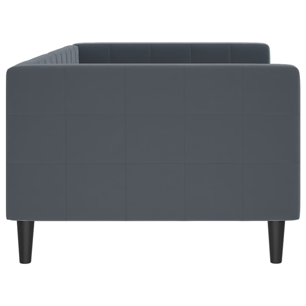 daybed 90x200 cm velour mørkegrå